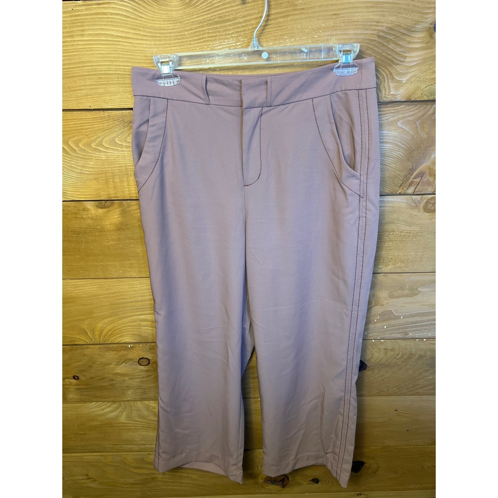 BDG Cropped Tailored Pants Mauve Pink High Rise Wide Leg Women 10 Career‎ Offce